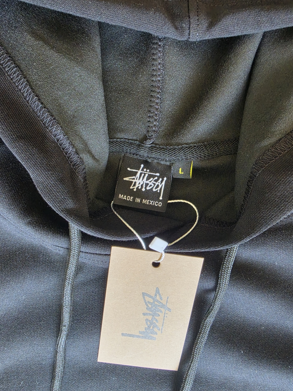 Stussy Black Hoodie with White Crown Logo - Picture 3 of 3